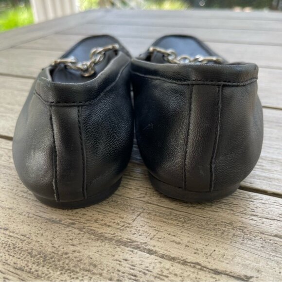 Calvin Klein Elanna Black Leather Loafers Womens Size 11 - Picture 6 of 8
